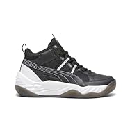PUMA Rebound Future Next Gen Sneaker, Black White-Shadow Gray, 5 US Unisex Big Kid