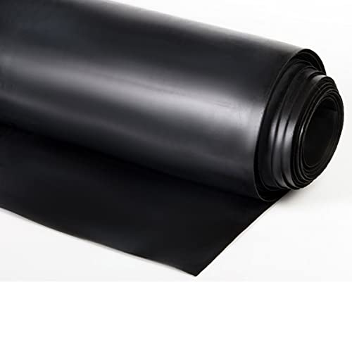Generisch Gartenteichfolie, Unterlage für Swimmingpool, HDPE, verbesserte UV- und Witterungsbeständigkeit, 0,35 mm, Schwarz, 10 x 10 m, Teichrand inklusive