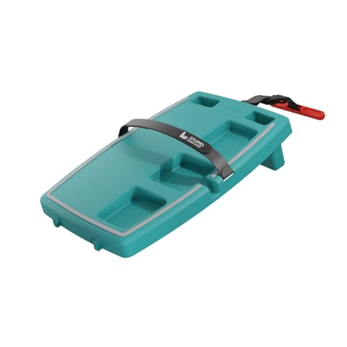 STUPID Car Tray: Ultimate Car Accessory and Portable Tray - Includes 2 12 Elastic Cargo Straps and Quick-Release Seat Anchor - TPV Grippy Ring and Feet - Teal