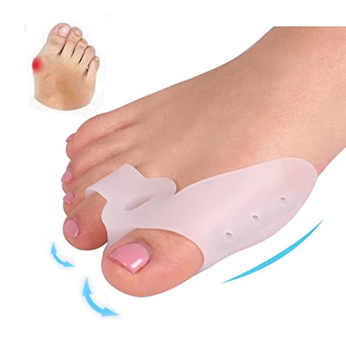 2Pcs Bunion Corrector Hallux Valgus Corrector Relief Pain Toe Separators Pedicure Tool Bone Thumb Orthopedic Braces Foot Protector Splint (Gold L)