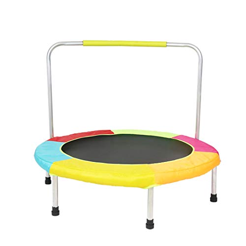 homelikesport Trampoline pour Enfants avec Poignée, Trampoline Pliable Ronde Coloré, Intérieur/Extérieur, Diamètre:...