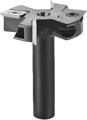SpeTool Frez czołowy 12 mm, trzonek 45 mm, średnica frezarki górnowrzecionowej z płytkami obrotowymi, Spoilboard 2 + 2 flety, frez do płyt dwustronnych CNC do drewna, frez trzpieniowy, spłaszczania