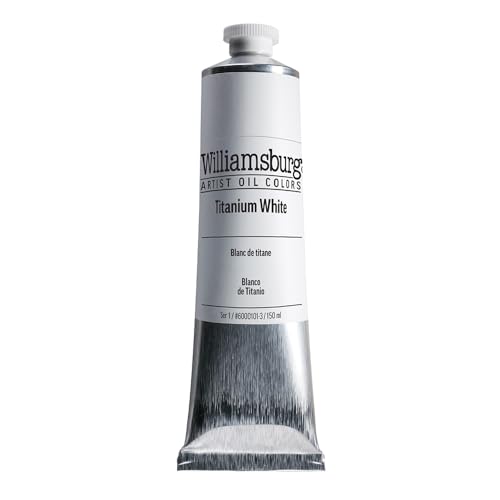 Williamsburg Artist Oil Colors by GOLDEN, Titanium White, 150 ml tube, Professional Oil Paint, Opaque