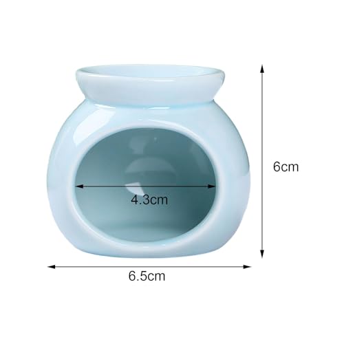 Qianly 2X Ceramic Essential Oil Burner,Aroma Oil Burner,Mini Candle Holder Tealight Candle Holder,Scented Melt Burner for Porch