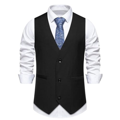 Chaleco de traje de hombre con cuello en V para bodas gris marengo
