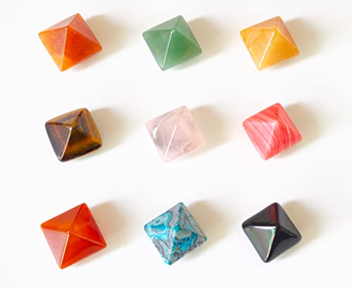 Imanes de cristal para refrigerador 9 piezas coloridos