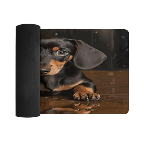 Cute Dachshund Pad Mouse Grande Antideslizante 60x30 cm miniatura 3