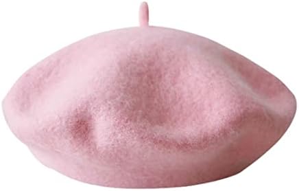 Kids Girls French Beret Hat Artist Hat Solid Warm Beanie Cap Winter Autumn