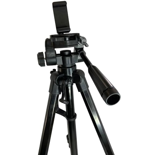 Tripé Profissional Universal 1,80 Metros Preto 360° para Câmeras Fotográficas com Suporte de Celular