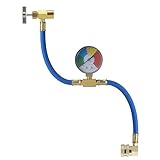 BFXM R134A Refrigerant Charge Hose, AC Recharge Hose with Gauge AC Refrigerant Charge Hose Kit with 1/2” Can Tap Dispensing Valve and R134A Quick Coupler for Car AC Air Conditioning Refrigerant