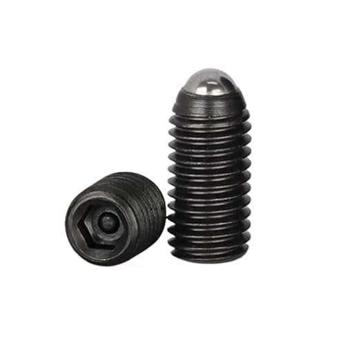 Black Polka Screw Positioning Steel Ball Locking 12.9 Level Spring Plunger(10pcs M5X12)