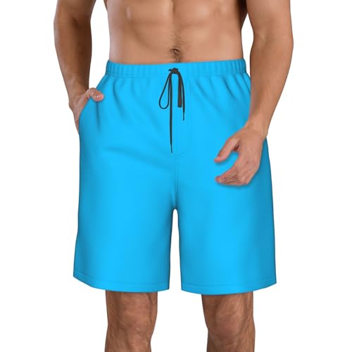 Light Blue Color Men's Beach Pants-Quick-Dry & Comfortable Mens Beach Shorts for Men, Perfect for Surfing and Everyday Wear