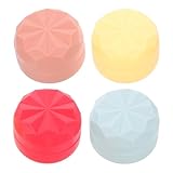 Gatuida 4 piezas Tarros de Crema Facial de Silicona de Minibotellas Portátiles para Viaje Envases Rellenables con Tapa Hermética Adecuados para Cosméticos y Lociones