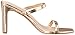 The Drop Women's Avery Square Toe Two Strap High Heeled Sandal, Gold, 5 B US