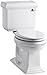 KOHLER K-3816-RA-47 Memoirs Comfort Height Two-Piece Elongated 1.28 gpf Toilet with Classic Design with Right-Hand Trip Lever, Almond