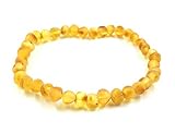 Natürliches baltisches Bernsteinarmband( 18-19cm). Zertifiziert vom National Gems Laboratory in Litauen.