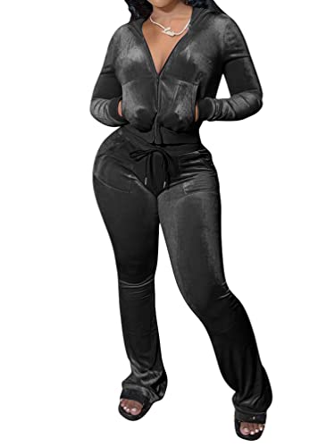 Minetom Trainingsanzug Damen Hausanzug Set Jogginganzug Samt Sportanzug...