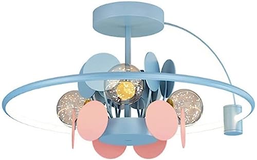 Lampe de plafond enfant bleue forme fleur pour créer une chambre pleine de joie