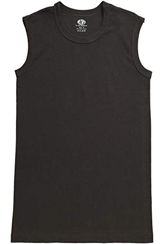 John GladstoneMen's Cotton Sleeveless Round Neck Muscle Fit T-Shirt (XXL, Brownish Grey)