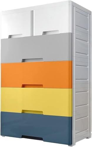 Baoly Plastic Drawers Dresser Drawer Storage Cabinet Toys Storage Box 5 Layer 6 Drawers Dressers Chests Storage Closet Cabinet Clothes Snacks Organizer for Bedroom (colorful)