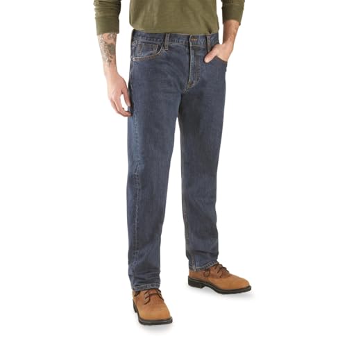 Guide Gear Men’s Straight Leg Stretch Jeans; Pants for Working, Hunting or Casual Wear