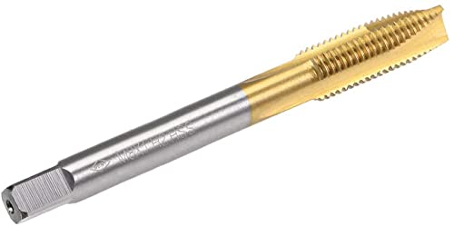 XYWHPGV Spiral Point Plug Threading Tap M8 x 1 Thread, Ground Threads H2 3 Flutes, High Speed Steel HSS 6542, Titanium Coated, Round Shank with Square End, 2pcs(16004 c3daf f6177 681da 91eef 05f24