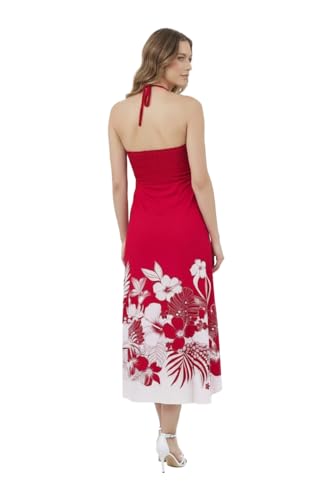 Image of Women's Hawaiian Luau Halter Dress in Signature Prints