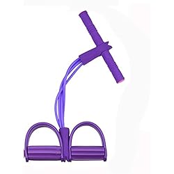 Equipo De Gimnasio Multifuncional Cuerda de tensión Multifuncional Fitness Pedal Ejercitador Cuerda Pull Bands Yoga Fitness Foot Pedal Pull Ropes, para Equipos de Gimnasio en casa (Púrpura)