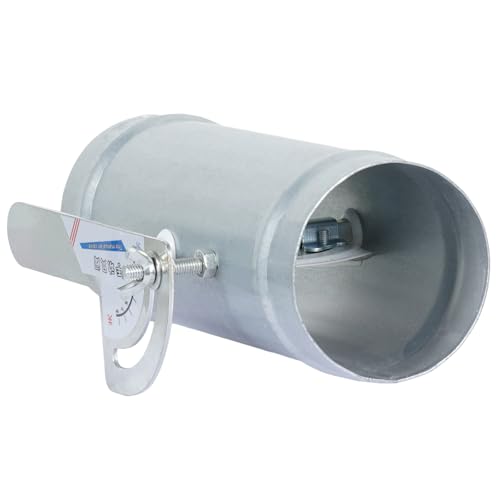 TOP-VIGOR 3 Inch HVAC Duct Manual Volume Damper, Galvanized Iron Airflow Control Backdraft Damper for ACS, Vents, Fans, Extractors, Range Hoods, Heating Systems, and Other HVAC Applications