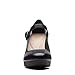 Clarks womens Ambyr Shine Pump, Black Leather, 7.5 US