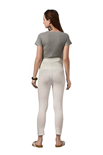 Image of Women's Cotton Lycra Over The Belly Maternity Leggings for Pregnant Women for Pre & Post Pregnancy