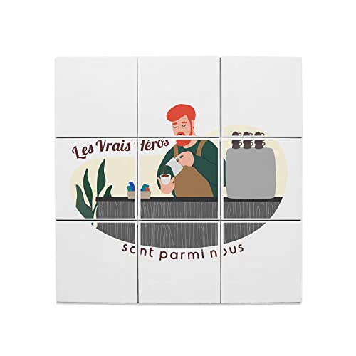 Carreaux Céramique Décoratif Finition Brillante Les Vrais Héros Barista
