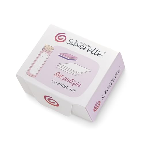 Image of Silverette The Original Nursing Cups Cleaning Kit, Removes Tarnish | Baby Safe Formula, Easy to Use, Non-Toxic, Silver Cup Care, Breastfeeding Safe, Silverette Cleaning Solution, Made in Italy