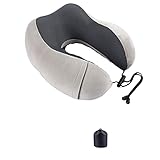 ♣ DISEÑO: Diseño de protección de cuello con tres jorobas. Ambas mandíbulas tienen un diseño de contorno de curva convexa, que proporciona un soporte de 360 grados para el cuello y la cabeza, lo que favorece la protección de la salud del escote y le ayuda a dormir mejor.