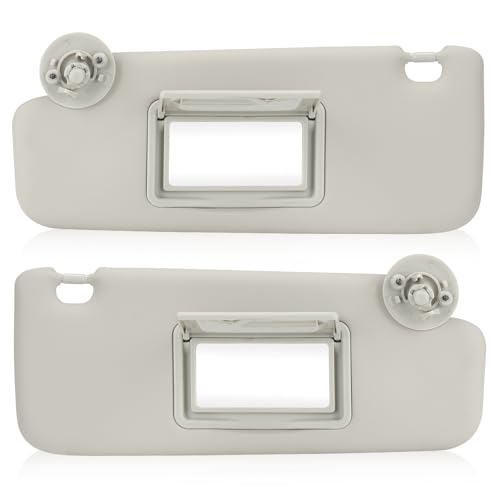 Left Driver Right Passenger Side Gray Sun Visor fit for Chevy Sonic 2012-2019, Spark 2013-2016 Sunvisor Replacement P95327509 P95327507