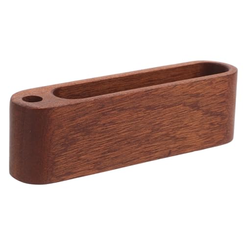 Tofficu 黒檀名刺入れ 名刺ホルダー 名刺表示 シングルペンホルダー ボールペンディスプレイラック Idカードオーガナイザー クレジットカードケース 名刺ディスプレイスタンド 事務用品 木製