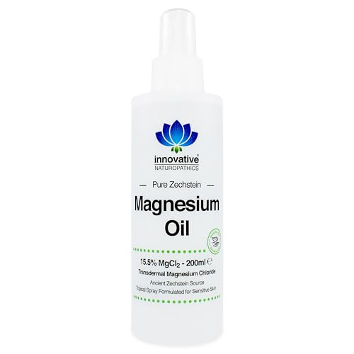 Spray de aceite de magnesio, cloruro de magnesio puro, fuente antigua de Zechstein (fórmula sensible para la piel, 200 ml)