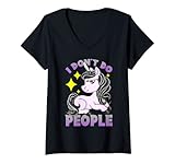 Photo Gallery donna non faccio persone | umorismo divertente di unicorno vercastico maglietta con collo a v Photo Gallery donna non faccio persone | umorismo divertente di unicorno vercastico maglietta con collo a v