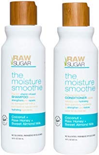 Raw sugar coconut + raw honey + sweet almond milk shampoo & c…