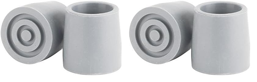 Drive Medical Mobility Aid Replacement Tips for Walkers and Commode, Gray, 1 Count (Pack of 2)