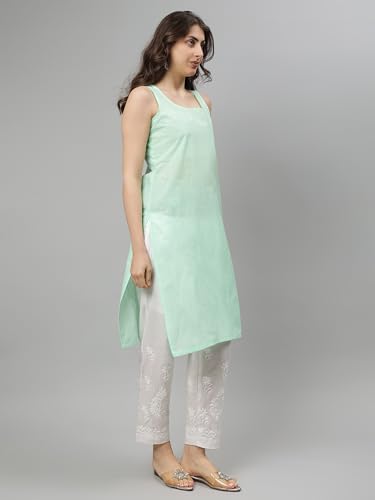 Image of Seva Chikan Hand Embroidered Lucknowi Chikankari Georgette Kurta with Inner Slip SCL4711