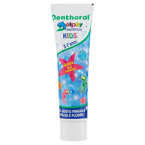 Denthoral Dolphy Dentifricio Gel per Bambini, 50ml, Fragola