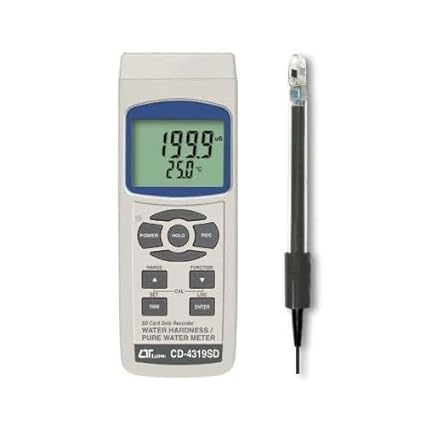 See full amazon price history chart for Portable Real Time Datalogger Type Water Hardness/Pure Water Meter for Water Conditioning, Aquariums, Fish Hatcheries, Food Processing, Paper Industry, Quality Control | Model: Lutron CD-4319SD Portable Real Time Datalogger Type Water Hardness/Pure Water Meter for Water Conditioning, Aquariums, Fish Hatcheries, Food Processing, Paper Industry, Quality Control | Model: Lutron CD-4319SD (B0D2BK791S) Amazon Price History, Amazon Price Tracker