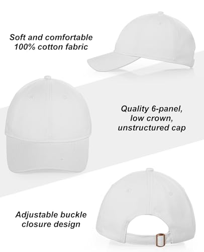 Unisex Low Profile Cotton Baseball Hat for Youth Adjustable Kids Plain Baseball Cap for Boys Girls Age 8-15 Years2