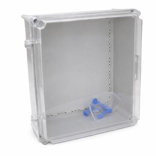 Image of IP67 Hinge Junction Box | Waterproof ABS Plastic Electrical Enclosure | Outdoor & Indoor Solar PV Distribution Box (Size: 400X350X170 mm | Color: Transparent | Pieces: 1)