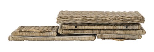 happimess HPM9003B Jacob 30" Wicker Storage Trunk, Collapsible for flat storage, Rattan-Kubusoft Gray, Coastal for Office, Dorm Room-LivingRoom, Bedroom, Dining Room, Natural - Image 5