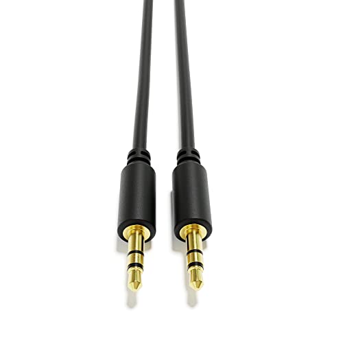 ExcelValley - Audio AUX Extension Cables Leads - Stereo Mini Jack TRS 3.5mm 1/8
