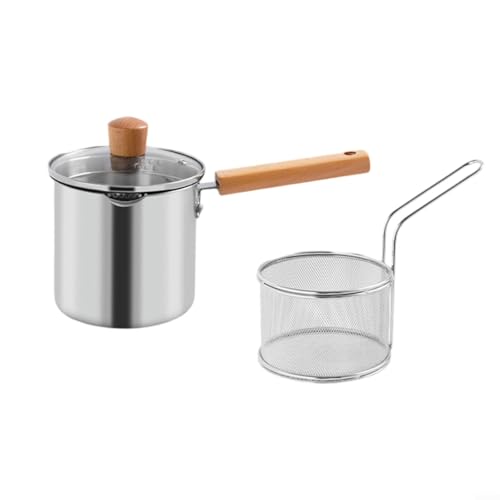 Olla de acero inoxidable de alto rendimiento, para un drenaje rápido y limpio del aceite (A)