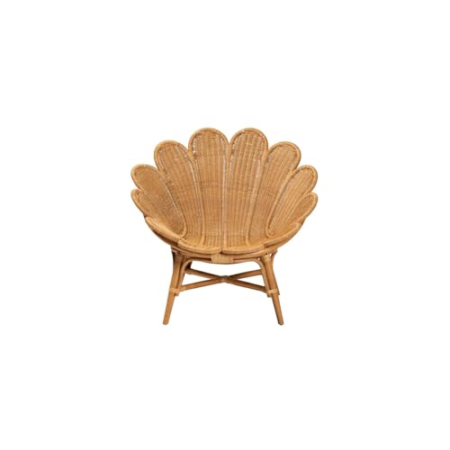Sillón natural ratán plegable color madera miel miniatura 2