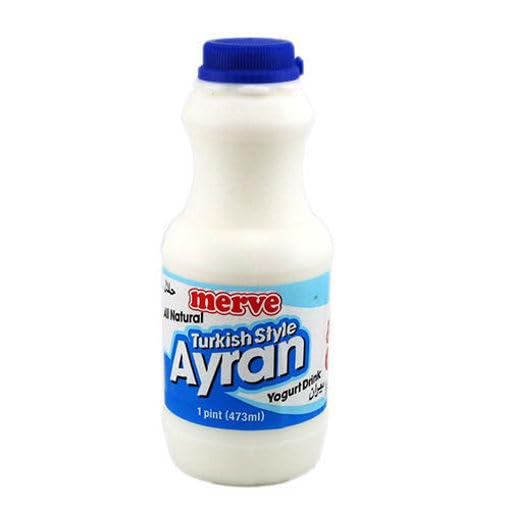 MERVE Turkish Ayran Yogurt Drink 473ml (3 Bottles)